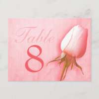 Boda de brote rosa rosado número de tabla 1-9 post