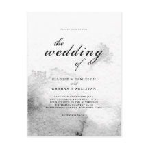 Boda de caligrafía con ombre en blanco y negro