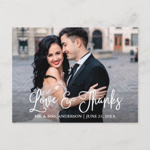 Postal Boda de Caligrafía Divertida Moderna Amor y Agrade