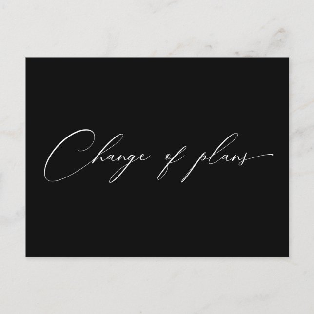 Postal boda de cambios de script muy elegante (Anverso)