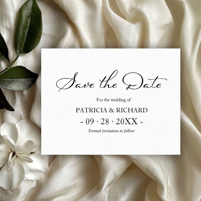 Postal Boda De Código QR Blanco Y Negro Guardar La Fecha (Subido por el creador)