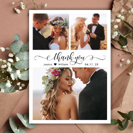 Postal Boda de Collage de Script Elegante de Presupuesto 