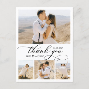 Postal Boda De Collage Presupuestario Gracias Corazón De 