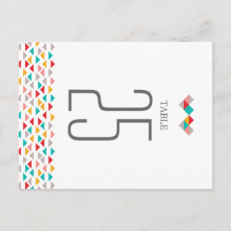 Postal Boda de corazones de triángulo geométrico colorido