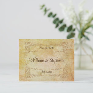 Postal Boda de cuento de hadas romántico victoriano vinta