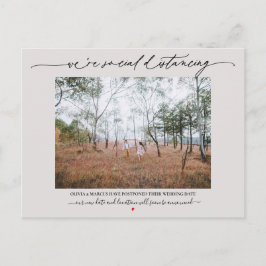 Postal Boda de distanciamiento social Pale Mauve