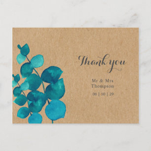 Postal Boda de Eucalyptus Woodland Gracias