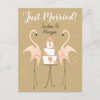 Boda de flamencos recién casados nombres retrato
