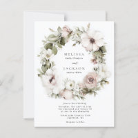 Boda de flor de color de agua crema