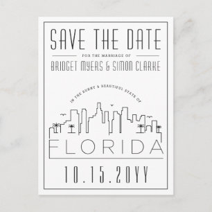 Postal Boda de Florida   Línea de horizonte Guardar la fe