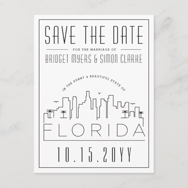 Postal Boda de Florida | Línea de horizonte Guardar la fe (Anverso)