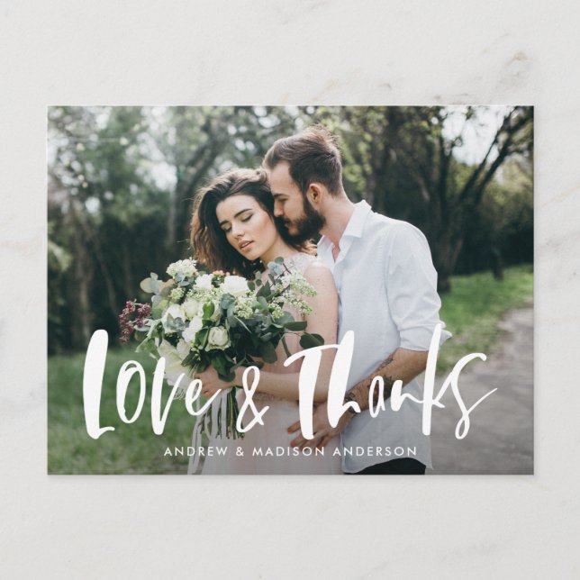 Postal Boda de foto de Brussel con amor y agradecimiento (Anverso)