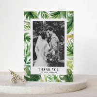 Boda de fotografía de marco de vegetación tropical