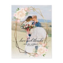 Boda de fotos con marco Geo Gold Peach Gracias