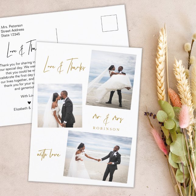Postal Boda de fotos de script de presupuesto Gracias Pos (Subido por el creador)