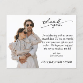 Postal Boda de fotos del Personalizado Minimalista de pre