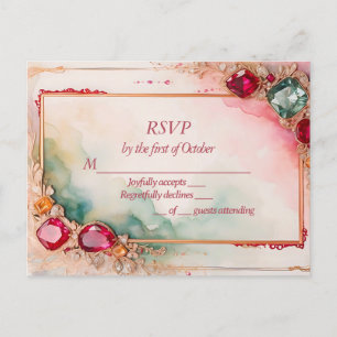 Postal Boda de Gem stone RSVP