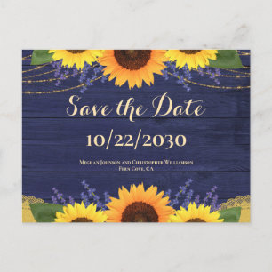 Postal Boda de girasol en la selva de la marina rusa salv