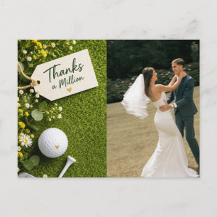 Postal Boda de golf crea tu propia foto