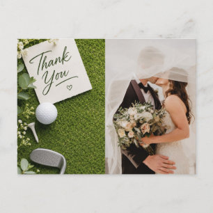 Postal Boda de golf crea tu propia foto