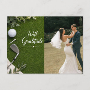 Postal Boda de golf crea tu propia foto