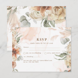 Postal Boda de Grass de Terracotta Pampas