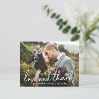 Boda de guión escrito a mano Amor y Gracias