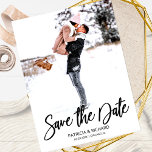Postal Boda De Guión Moderno Guardar La Foto De Fecha<br><div class="desc">Boda De Guión Moderno Guardar La Postales De La Foto De Fecha</div>