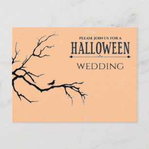 Postal Boda de Halloween Embrujada