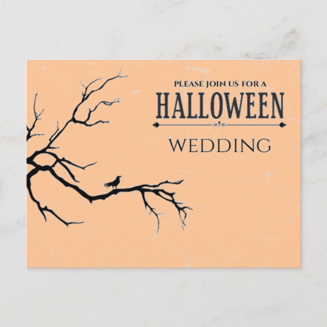 Postal Boda de Halloween Embrujada (Anverso)
