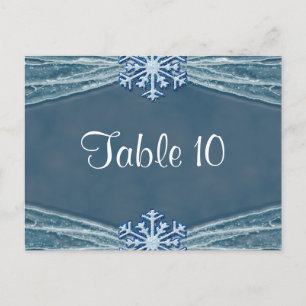 Postal Boda de heladas y copos de nieve