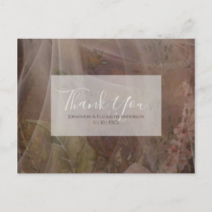 Postal Boda de hierro y encaje rústico elegante floral