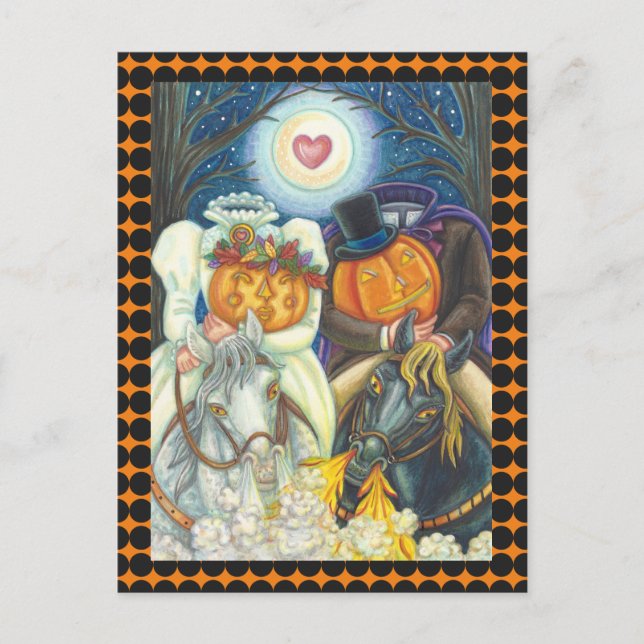 Postal Boda DE HOLLOW DORMIDO, HORSEMAN HALLOWEEN SIN CAB (Anverso)