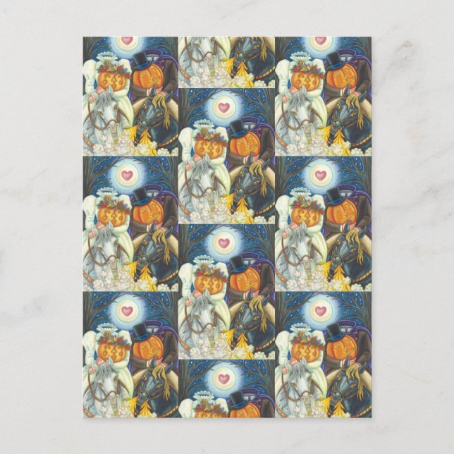 Postal Boda DE HOLLOW DORMIDO, HORSEMAN HALLOWEEN SIN CAB (Anverso)