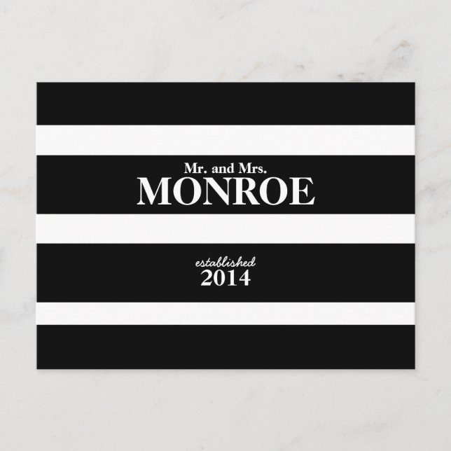 POSTAL BODA DE HUELLAS CLÁSICAS GRACIAS POSTCARD (Anverso)