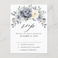 Boda de invierno con flores de marfil de color gri