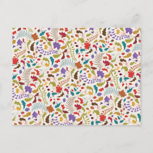 Postal Boda de Jardín de Flores Exóticas Rosa Woods