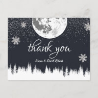 Boda de la Luna de Invierno y Copos de Nieve Graci