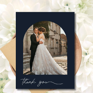 Postal Boda de la Marina de Fotos de Arco Moderno Gracias