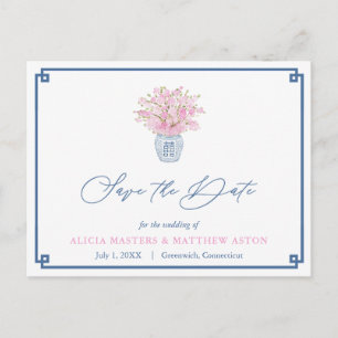 Postal Boda De La Marina Y La Chinoiserie Rosa Salvan La 
