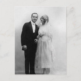 Postal Boda de la Vintage La novia y el novio