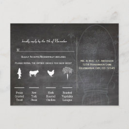 Postal Boda de Light Aqua Blue Mason Jar Chalkboard