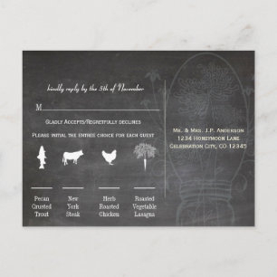 Postal Boda de Light Aqua Blue Mason Jar Chalkboard