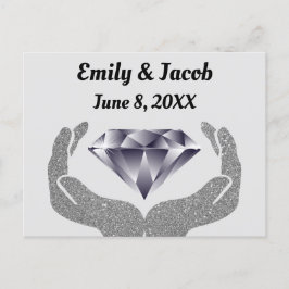 Postal Boda de Manos de Diamante