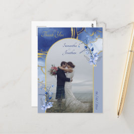 Postal Boda de mármol de Blue Aqua