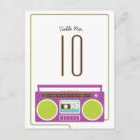 Boda de mixtape Indie Retro Boombox (Purple/Lime)