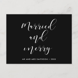 Postal Boda de Navidades casados y elegantes