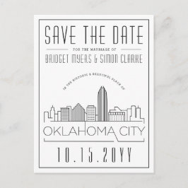 Postal Boda de Oklahoma City | Línea de horizonte Guardar