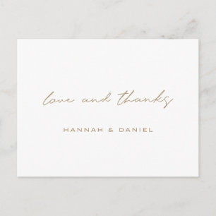 Postal Boda de oro simple gracias