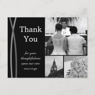Postal Boda de personalizable Gracias Fotografías de tarj